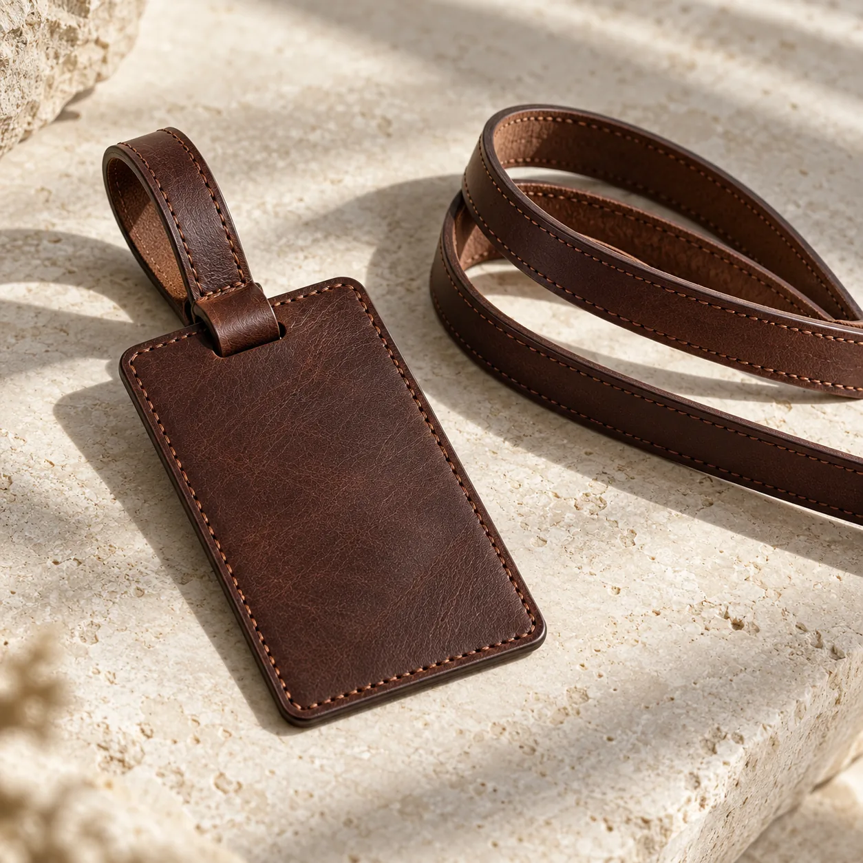 Ảnh minh họa Tag da — mẫu tham khảo 95 LEATHER